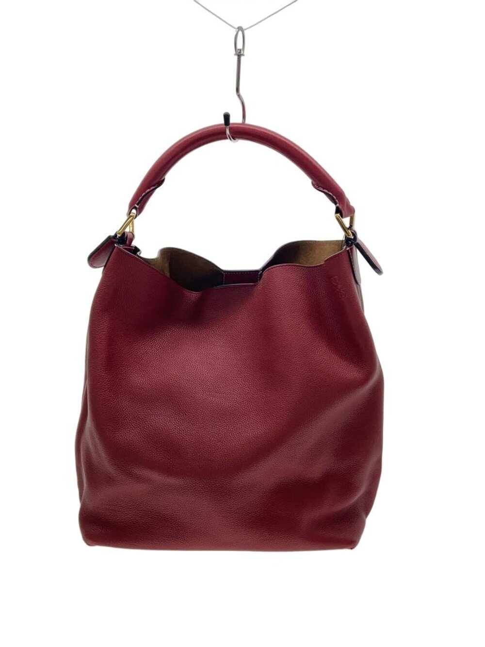 Loewe Anagram All Leather Handbag Leather RED